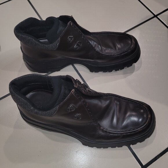 PRADA MEN’S BLACK LEATHER HIKING BOOTS TYROLEAN? BRIXXEN? Size 7 Prada - Picture 16 of 16